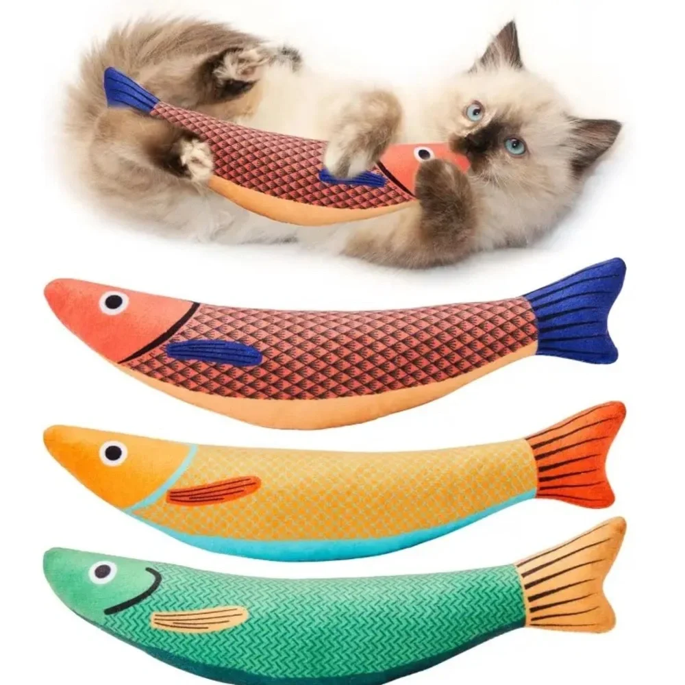 Ultra-Soft Crinkle Sound Cat Saury Fish Toy -Interactive Kicker for Endless Fun